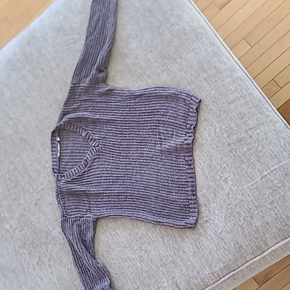 Soft Surroundings small knit grey sweater